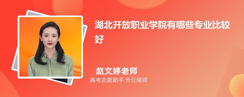 湖北开放职业学院有哪些专业2024招生专业目录表